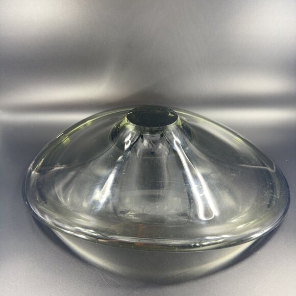 Vintage MCM Holmegaard Per Lutken Smoked Extra Large Art Glass Bowl Dish Signed - Picture 16 of 16